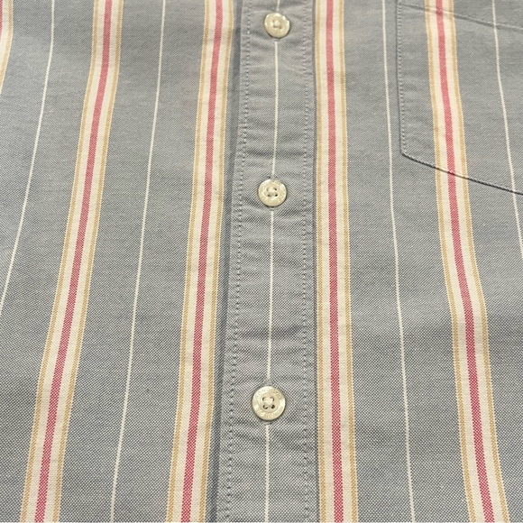 Bonobos Men’s Slim Fit Oxford Button Down Shirt Blue Stripe Medium Long-Sleeve - Picture 6 of 16